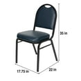 thumbnail image 4 of Hampden Furnishings Celia Collection Vinyl Banquet Chair, Dark Blue, Pack of 2, 4 of 4