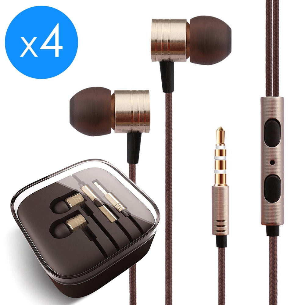 4Pack FREEDOMTECH Earphones in Ear Headphones Earbuds with Microphone