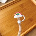 thumbnail image 3 of 1 pcs Adorable Straw Cover Silicone Cute Reusable Drinking Straw Tips（rainbow）, 3 of 5