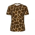 thumbnail image 5 of Giraffe Skin Print T-Shirt Mens Wild Animal Streetwear Running T Shirts Quick Dry Summer H, 5 of 5