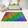 thumbnail image 3 of Coolnut 31x 20 Inch Area Rug, Carpet Colors of Butterfly Rainbow Doormat for Hardwood Floor Entrance Living Room Bedroom 2'7" x 1'8", 3 of 6