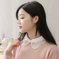 thumbnail image 3 of harmtty Women Lace Fake White Black Shirt Botton Collar Detachable Blouse Accessory, 3 of 8