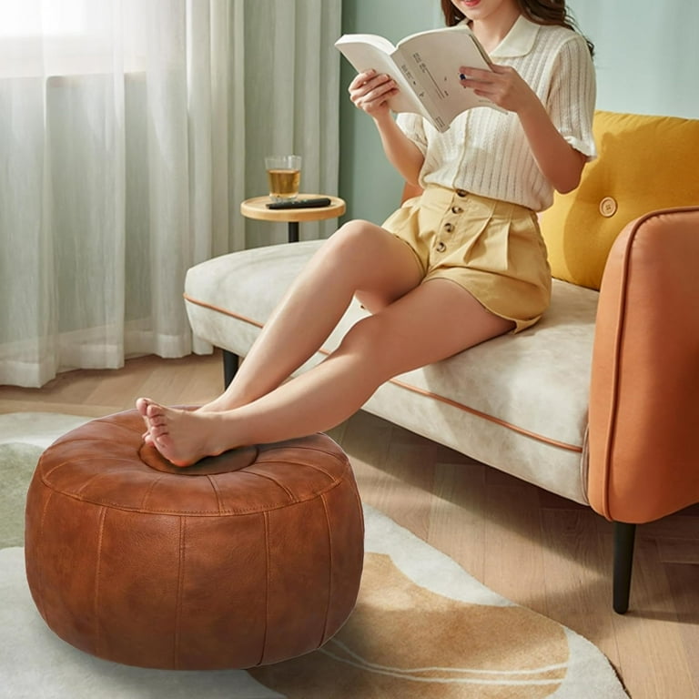 Unstuffed Handmade Moroccan Round Pouf Foot Stool Ottoman Seat