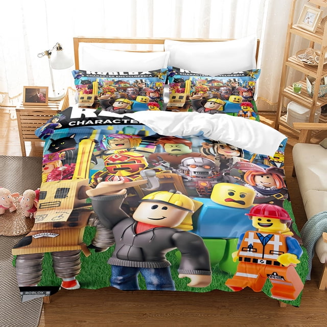 DigitalprintedROBLOXbeddingthreepiecesetforboys --ZJKDGJKJ