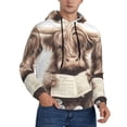 thumbnail image 2 of Lsque Relaxed Cute Cow Reading Pattern Casual Men's Hoodie,Hooded Sweatshirt with Kangaroo Pocket,Pullover Hoodie-3X-Large, 2 of 7