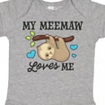 thumbnail image 4 of Inktastic My Meemaw Loves Me with Sloth and Hearts Boys or Girls Baby Bodysuit, 4 of 5