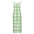thumbnail image 6 of SELONE Loose Stretchy Jumpsuits for Women With Pockets Plus Size Adjustable Baggy Wide Leg Backless Trendy Sleeveless Summer Printed Long Sleeve Ladies Loose Long Rompers Jumpsuit Green S, 6 of 8
