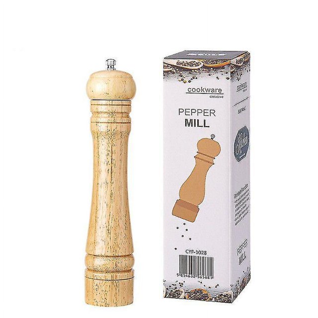 Molinillo de pimienta manual, molinillo de pimienta de madera, mecanismo de molienda de cerámica con grosor ajustable