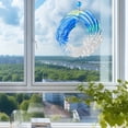 thumbnail image 4 of Resin Ocean Wave Wind Chime Fused Glass Coastal Suncatcher Beach Themed Window Decor for Garden Ornament Front Door Wall Art Coastal Home Decor Nautical Gift Plastic 5Inch 1Pcs, 4 of 5