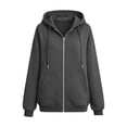 thumbnail image 4 of Hoodie for Women Zip Up Hoodies Oversized Sweatshirt Fall Fashion Outfits 2026 Casual Hooded Jackets, 4 of 4