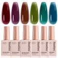 thumbnail image 1 of Set de esmaltes de uñas Beetles Jelly Gel, 6 colores, regalo de otoño para mujer, 1 of 7
