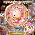 thumbnail image 3 of 24 Pz Plato Cartón Premium Pastelero Fiesta De Cumpleaños Mi Bautizo niña, 3 of 4