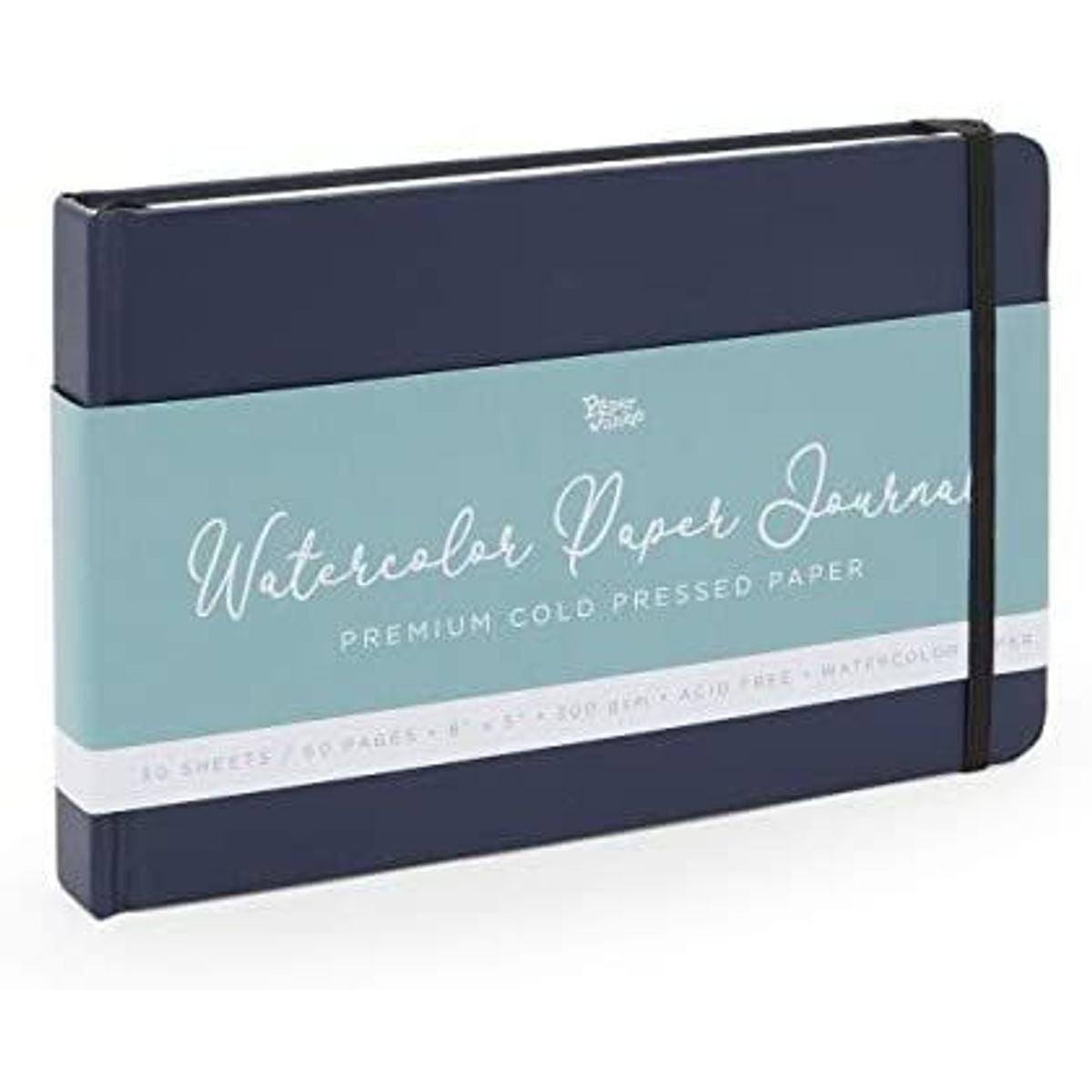 Blue Leather Sketchbook for Drawing, Hardcover Art Book Blank Journal