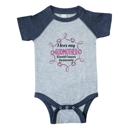 

Inktastic I Love My Godmother- Breast Cancer Awareness Gift Baby Boy or Baby Girl Bodysuit