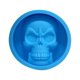 thumbnail image 1 of Moldes para hornear de silicona de grado alimenticio, moldes para hornear con patrón de calavera, moldes para gelatina, moldes para pasteles, moldes para dulces (azul), 1 of 7