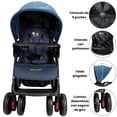 thumbnail image 2 of Carriola Gemelar para Bebé THE BABY SHOP Plegable Reclinable Azul, 2 of 8