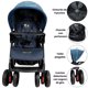 thumbnail image 2 of Carriola Gemelar para Bebé THE BABY SHOP Plegable Reclinable Azul, 2 of 8