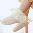 thumbnail image 4 of ameIAEA Toddler Baby Girls Ruffle Socks Breathable Frilly Lace Cotton Socks Newborn Infant Cute Socks, 4 of 6