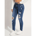 thumbnail image 1 of Las señoras de la moda de la calle rasgaron la tendencia apretada que adelgazan los pantalones cortos del dril de algodón que levantan los muslos, 1 of 4
