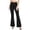 *Black, variant on VBVC Women's Double Button Flare Leg Pants, High Waist Slim Fit Business Trousers For Women, Ladies' Office Work Bell Bottom Pants with Pockets,Black,XXS-2XL
