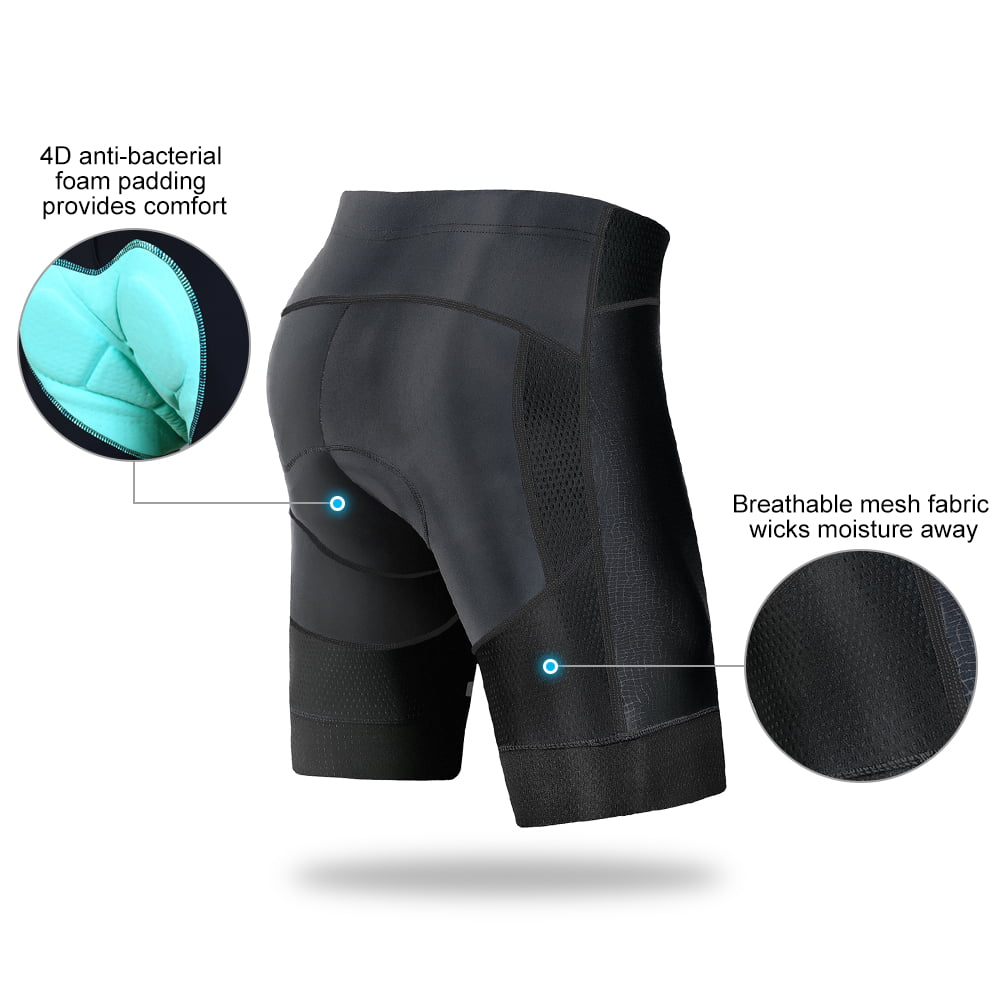 CAMELSPORTS Mens Cycling Shorts with 4D Gel Padded Breathable Quick-Dry Bicycle Riding MTB Bike Shorts 