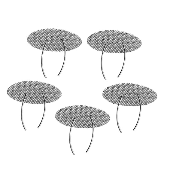 HEMOTON 5pcs Stainless Steel Mesh Tea Filter Tea Strainer Teapot Replacement Insert Mesh Tea Infuser Basket Reusable Tea Filter For Teapots