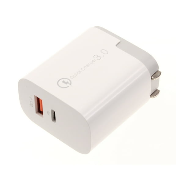 36W Fast Home Charger for Motorola One 5G Ace - 2-Port USB Type-C Port Travel Wall Power Adapter Compatible With Motorola One 5G Ace