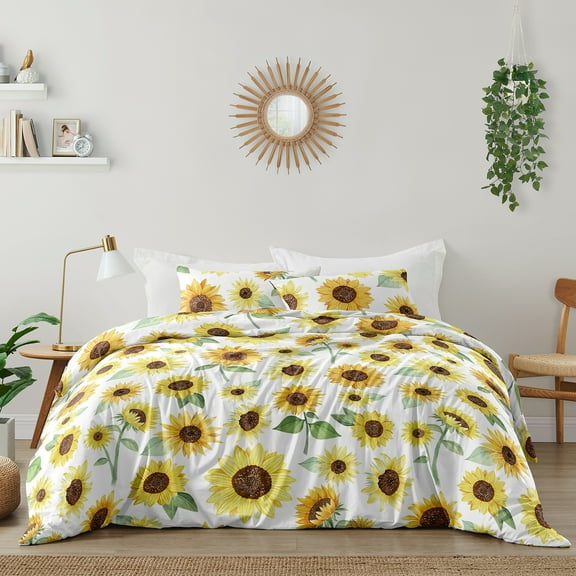 Yellow Sunflower Full Queen Bedding Comforter Set by Sweet Jojo Designs