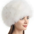 thumbnail image 2 of ZheElen Scratch-proof Fur Hat Wear-resistant And Colorfast Cap For Winter Activities Cover Heads Snow Hat White, 2 of 6