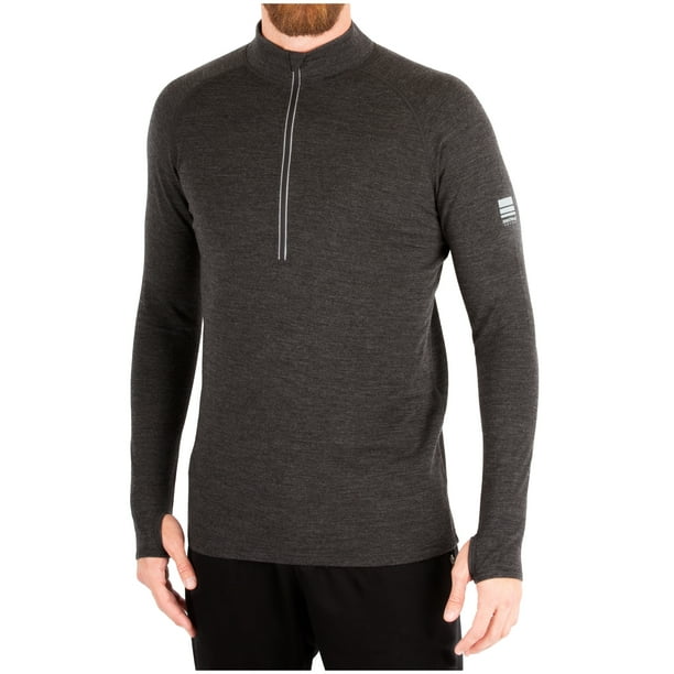 la ligne stripe half zip merino wool sweater