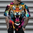 thumbnail image 2 of Men's Spring And Autumn Easter Print Short Sleeve Round Neck T Shirt Floral Fashion Trend Bottoming Shirt Mens Big And Tall Tee Shirts Big And Tall T Shirt Men A Shirts Custom T Shirts for Men Cropped, 2 of 4