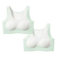 thumbnail image 2 of ATOGUTA Girls 2 Pack Bra Size 10-18 Crop Cami Training Bras for Girls Seamless Bra Design Green, 2 of 6