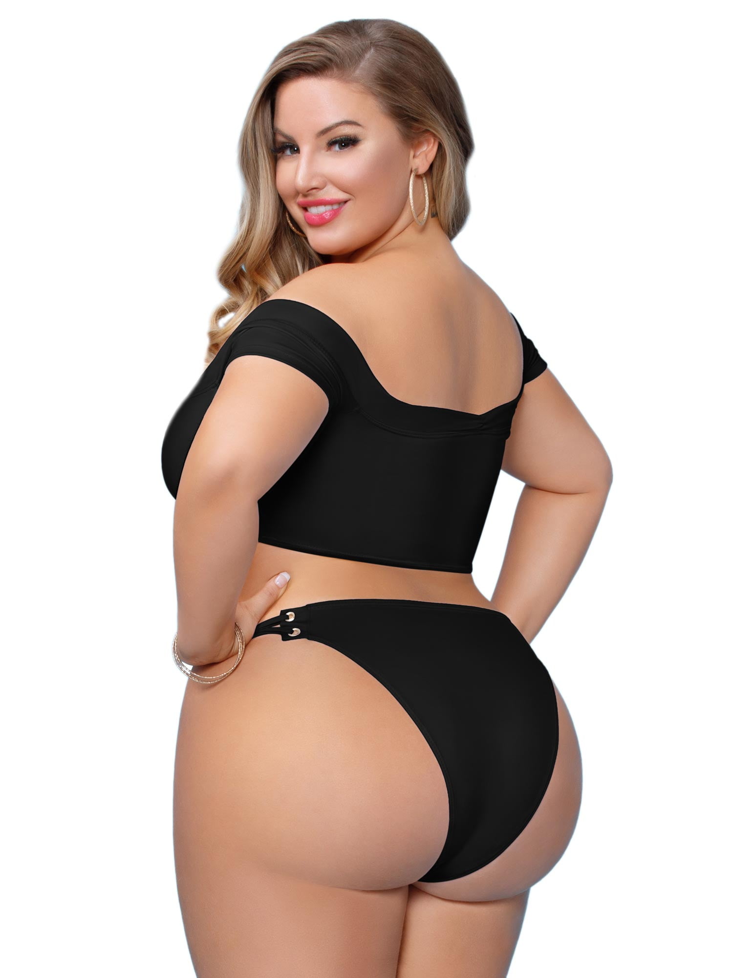 off the shoulder bikini top plus size