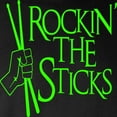 thumbnail image 3 of CafePress - ROCKIN' THE STICKS Long Sleeve Dark T Shirt - Long Sleeve Dark T-Shirt, 3 of 4
