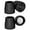 Black, variant on SupreGear 4-Pack 1" Heavy Duty Rubber Walker Tips for Walkers and Commodes, Black