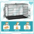 thumbnail image 5 of BIQWBIC Foldable Dog Crate 2-Door 42-Inch Metal Wire Crate for Dogs with Divider Panel and Tray, 5 of 7