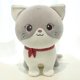 thumbnail image 4 of Muñeca de felpa de gato de dibujos animados, bonito gatito relleno, juguete elástico suave, cojín de sofá, regalo de cabecera para gato blanco-Aespa,11 Afortunado Sencillez, 4 of 5