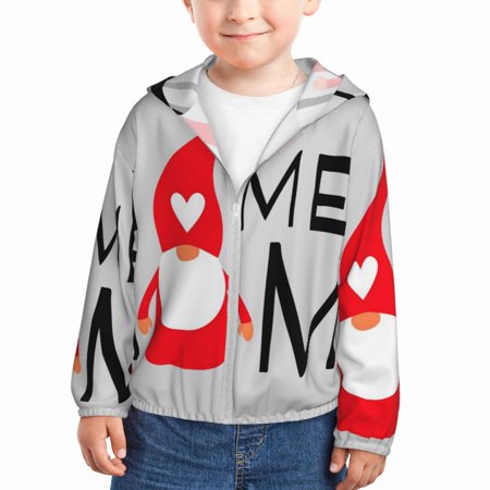

Lukts Gnome Home With A Cute Gnome Print Children s Long-Sleeved Sun Protection Clothing Hooded Sweatshirts for Boys and Girls Outdoor Sports-18 Months