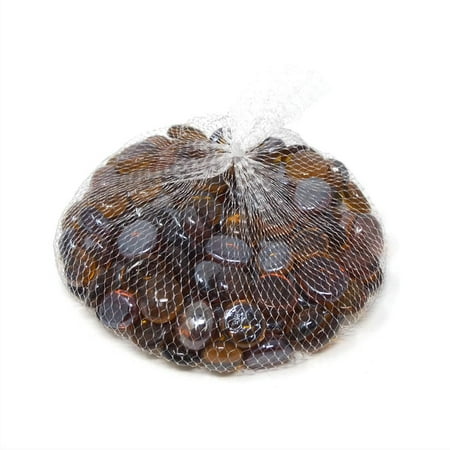 - Glass Marble Gems Vase Filler 1.1 LB Bag, Amber
