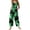 Green, variant on Halloween Jumpsuits for Women Baggy Pumpkin Print Cotton Linen Casual Sleeveless with Pockets