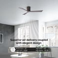 thumbnail image 3 of Matthews Fan Company IR3H-TB-BW-52 Irene 52" Textured Bronze Hugger Ceiling Fan with 3 Barn Wood Blades, Remote and Wall Control, Indoor/Outdoor Damp Rated, 3 of 6