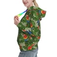 thumbnail image 2 of Kdxio Parrots And Tropical Leaves Print Womens Oversized Hoodies Sweatshirts Hooded Pullover Tops Sweaters Casual-Small, 2 of 7