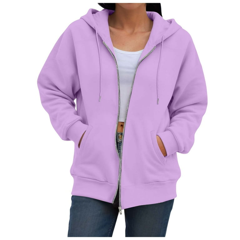 UAYOTSE Women's Fleece Lined Zip Up Hoodies Casual Hooded Jacket