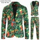 thumbnail image 4 of Conjunto de 3 piezas de chaleco y pantalón con estampado navideño 3D informal para otoño e invierno, 4 of 5