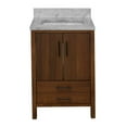 thumbnail image 4 of California 24" Bathroom Vanity with Walnut Cabinet and Carrara Marble Top, 4 of 6