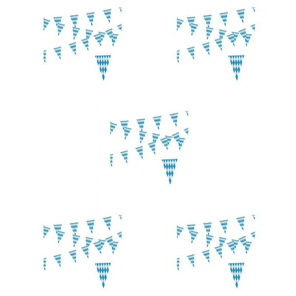 5Pcs 10M Bavarian Garland Decoration Oktoberfest Decor Oktoberfest Pennant Bavarian Banner Photo Prop