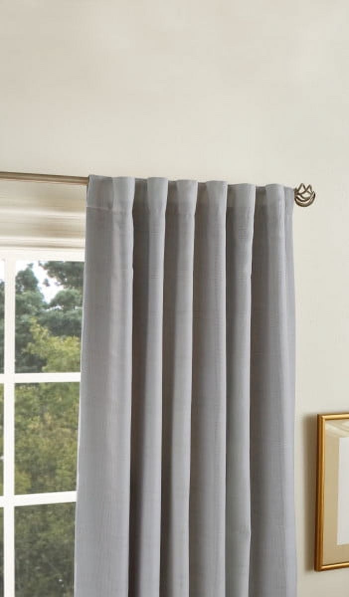 Bedford Woven Plaid 50"x84" Blackout Backtab Panel Pair Lined, Gray