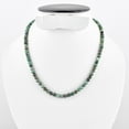 thumbnail image 4 of QNAVIC Natural Green Emerald Gemstone Rounds Beads Choker Necklace, Handmade Jewelry, Chakra Healing Crystals, May Birthstone, Gift for Women, 925 Sterling Silver Necklace 18", 4 of 5