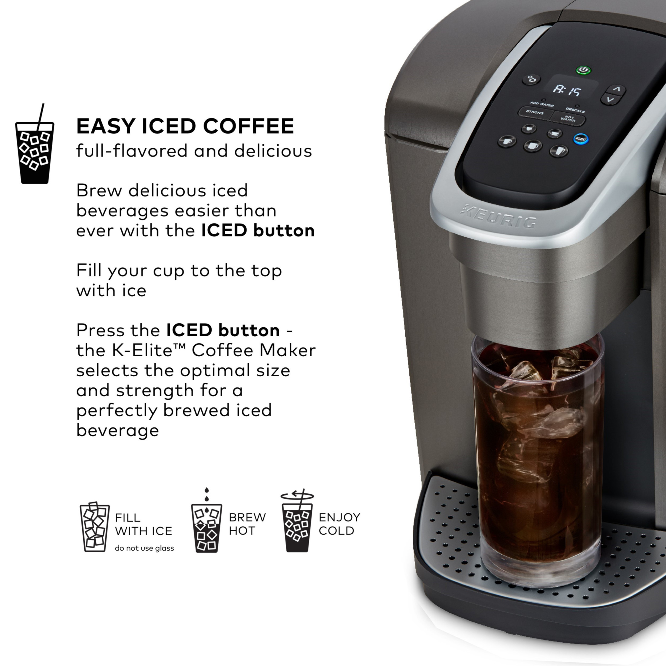 Keurig K-Elite Single-Serve Coffee Maker, Brushed Slate photo 5