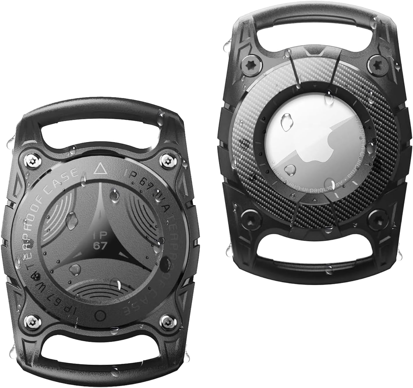 Airtag Holder 2 Pack, IP68 Waterproof Air Tag case, Airtag Cat Dog